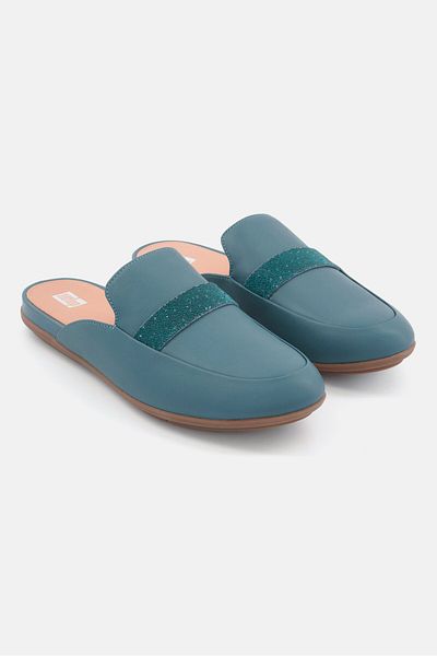 Fitflop Women Gracie Opul-Trim Mules, Teal
