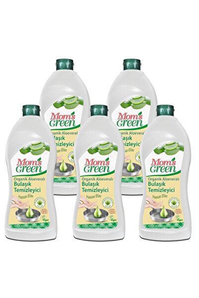 Mom's Green 5'li Set - 750 ml Organik Aloe Veralı Elde Bulaşık Temizleyici- (...