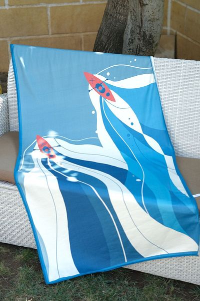 moris home Micro Beach Towel - Digital Printed