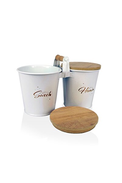 EVSTYLE TEA & COFFEE STORAGE - WITH WOODEN LID