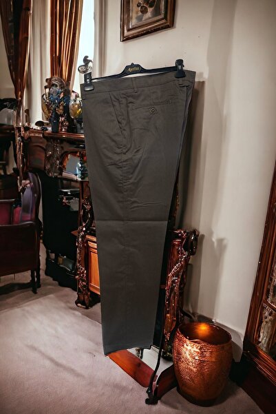 asmood Classic Fit Large Size Linen Trousers