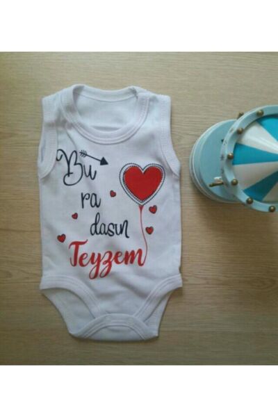 Balbebecim Unisex Baby White You Are Here My Aunt Written Bodysuit