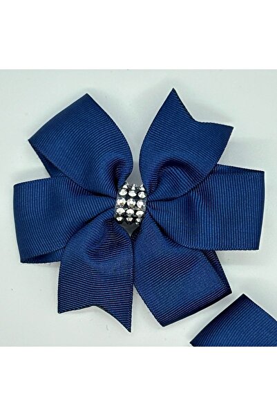 Atılgan Grp Сатинова дитяча та дитяча шпилька - синя, з камінцевими деталями, 2 бічні шпильки