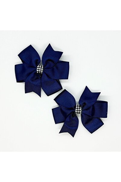 Atılgan Grp Сатинова дитяча та дитяча шпилька - синя, з камінцевими деталями, 2 бічні шпильки