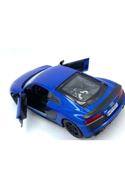 Kinsmart 2020 Audi R8 Coupe - Çek Bırak 5inch. Lisanslı Model Araba, Oyuncak Araba 1:36 Mavi