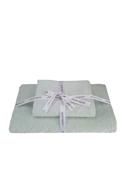 Özdilek Daisy Mint Bath Towel Set - 70x140 cm+50x80 cm
