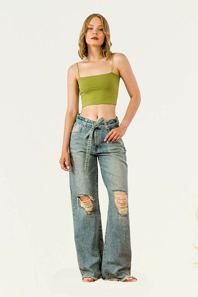 BROWN SARTO Wide Leg Jeans Women's Jeans