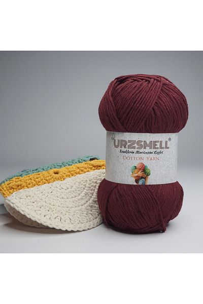 urzsmell Cotton Knitting Thread 100gr, 200m - Hand Knitting Thread