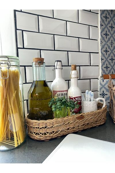 Gui Home Wicker Oil Pot Basket