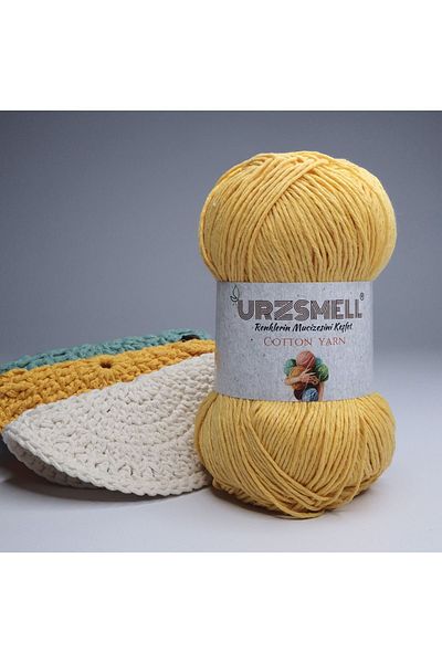 urzsmell Βαμβακερό νήμα πλεξίματος 100gr, 200mt - Χειροποίητο νήμα πλεξίματος