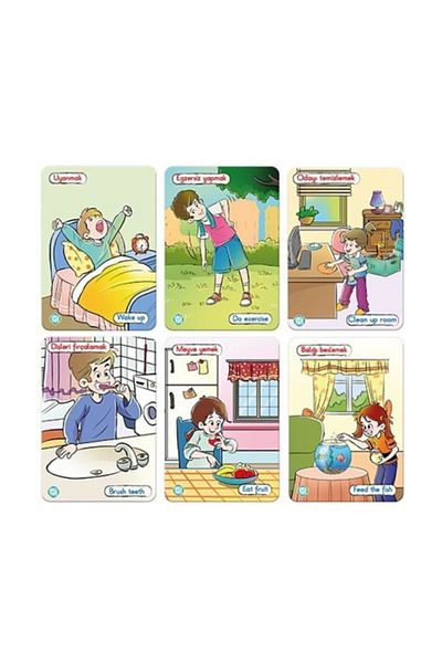 Circle Toys مجموعة تعليم الأطفال "يوم واحد" 50 صورة 25 بطاقة 853