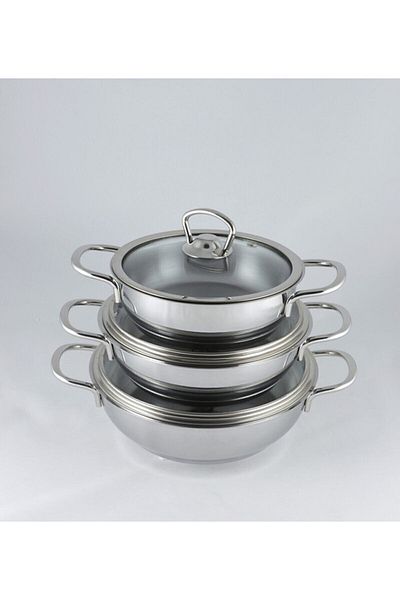 Sole Samira 16-18-20 Cm Omelet Set Glass Cover