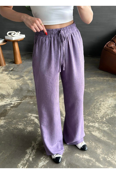 My Blog Lila kimonó és nadrág szett - kendőgallér