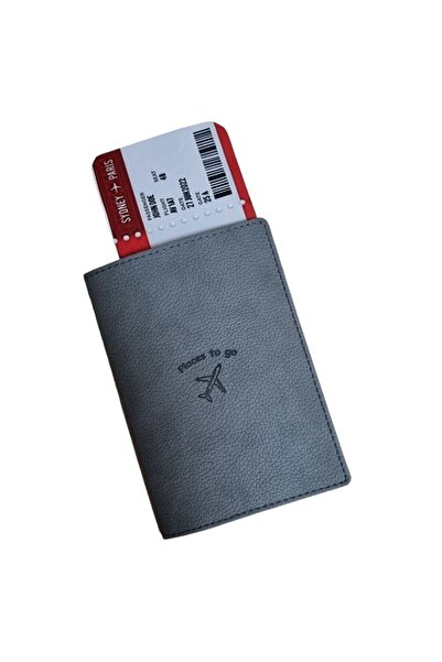 Smyrna Acar Mira Thermo Δερμάτινη Θήκη Διαβατηρίου Θήκη Διαβατηρίου Γκρι