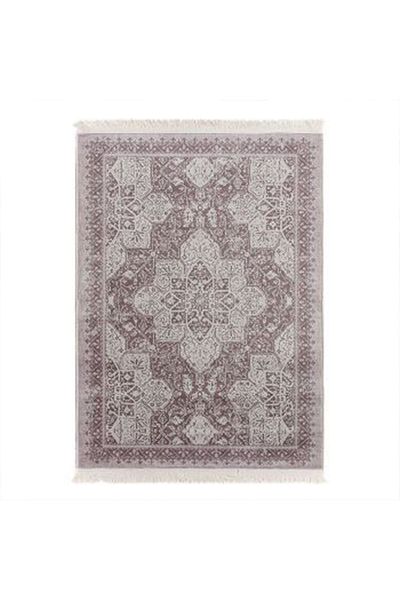 In House Soft Velvet Turkish Rectangular Door & Bath Mat -Brown - 60x40 cm
