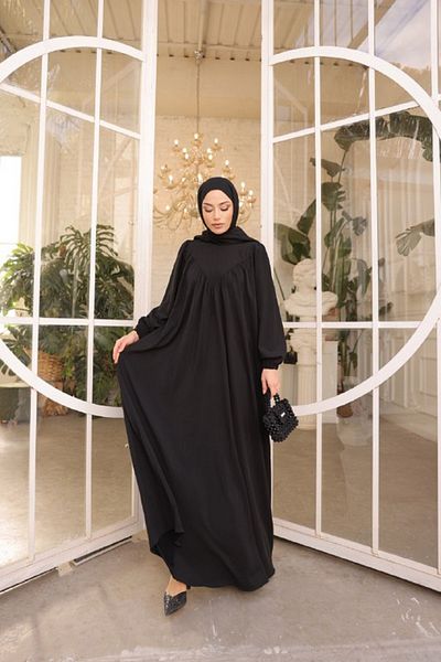 Zaure Hijab V Gather Detailed Women's Dress