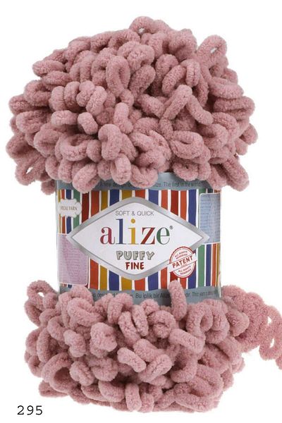 Alize Puffy Fine Χειροποίητο Νήμα Πλεξίματος Νέο Προϊόν 295 Ροζ Ρόδο