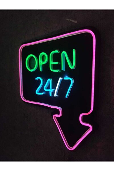 BİR2BİR HEDİYELİK Open 7/24 Açık Neon Led Tabela Neon Yazı