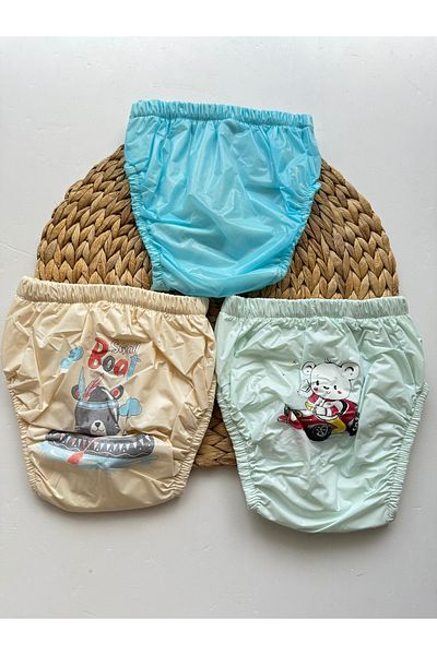 PİLEKİ BABY 3 PIECES 50% COTTON 50% MEMBRANE, INDOOR TOWEL, WATERPROOF (2 - 3 - 4 YEARS OLD TRAINING COTTON)