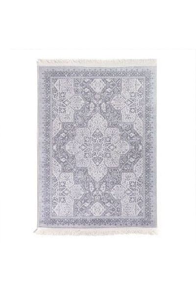 In House Soft Velvet Turkish Rectangular Door & Bath Mat -Grey - 60x40 cm