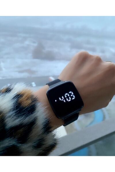 Spectrum Unisex Siyah Çelik Dokunmatik Ekran Dijital Kol Saati