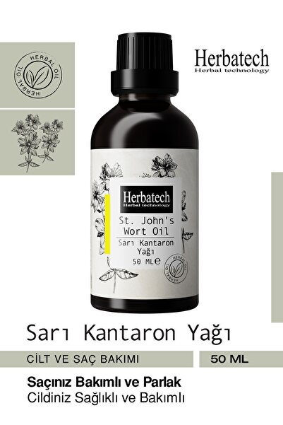 Herbatech %100 Doğal Sarı Kantaron Yağı - Cilt Ve Saç Derisi Bakım Yağı 50 ml