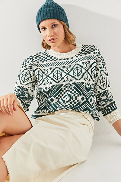 Bianco Lucci Jacquard Women's Sweater - Model 20246194