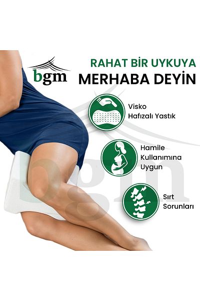 bgm Orthopedic Visco Pillow - Memory Foam between Legs and Knees