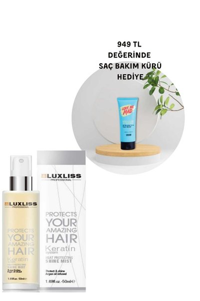 Luxlıss Organik Vegan Keratin Protein Besleyici Onarıcı Isı Koruyucu Işıltı V...
