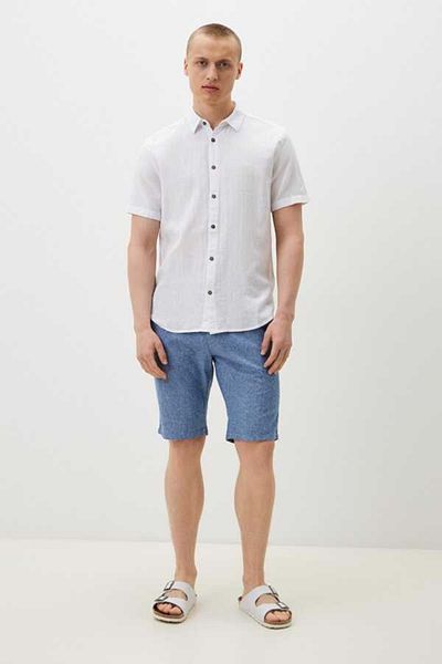 Loft Men's Short Sleeve Linen Shirt - White - XXL - ST07622-white-xxl