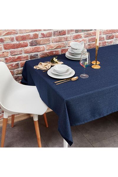 Denizli Concept Față de masă 140x220 Cm Culoare uni Bleumarin - Sofisticată și Utilă