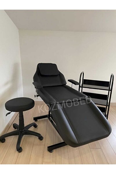 Kozmobed 3'lü Cilt Bakım Sedyesi-Cilt Bakım Koltuğu-Sırtsız Uzman Taburesi- E...