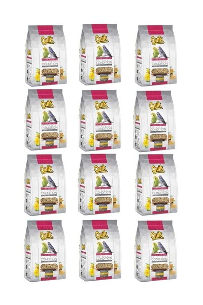 Quik Muhabbet Kuşu Kızıştırıcı Ve Kondisyon Yemi 150 gr X 12 Adet
