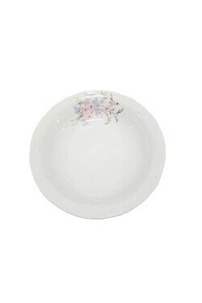 Porland Melodi Porcelain Flower Patterned Small Snack Bowl - 14cm, 6-piece Plate