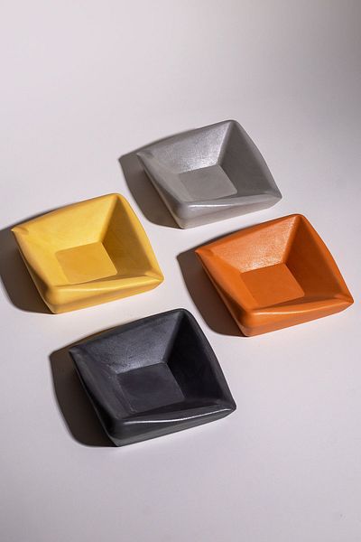 TABART "Mini" Decorative Minimal Concrete Ashtray - Set of 4