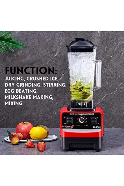 Silver Crest Double Cup Commercial 2.5L 4500W BPA Free Heavy Duty Blender Mixer Electric High Speed Juicer Food