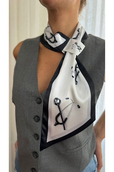 ElevaGlam PattErnEd StEthoscopE TiE Scarf