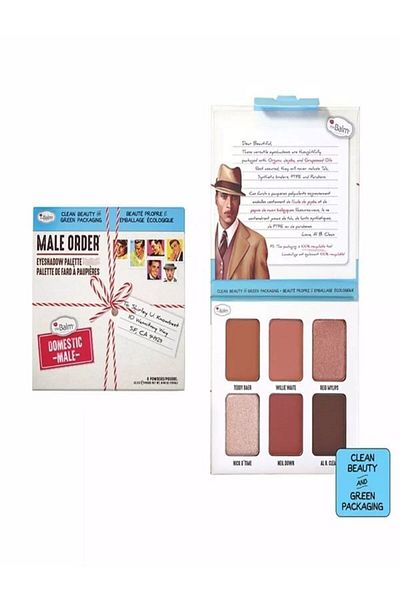 the balm Men's - Domestic Eyeshadow Palette First Class Eye Makeup, Creamy Warm Tone
