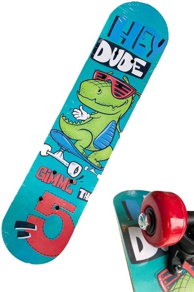 Hsport Kaymaz Yüzey 60cm Skate Boy Çift Tarafı Desenli Ve Timsah Baskılı Sili...