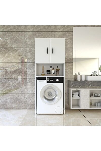 renazzo mobilya Çok Amaçlı Mdf Banyo Çamaşır Makinası Dolabı