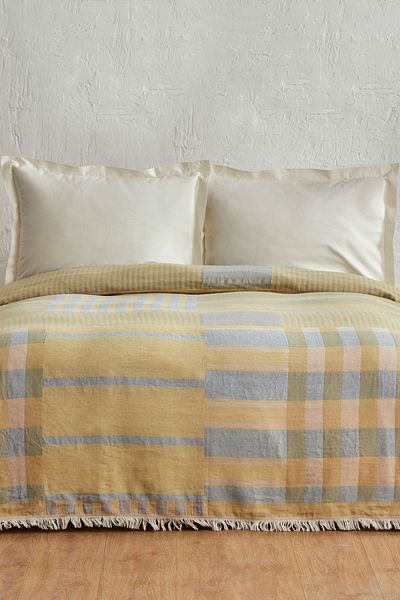 Karaca Home Striped 100% Cotton Double Muslin Pique Blue