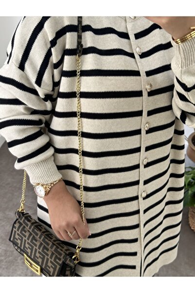 ASEL FASHİON Striped knitwear cardigan