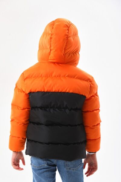 Mina Girl's Fleece Lined Hooded Winter Inflatable Children's Coat