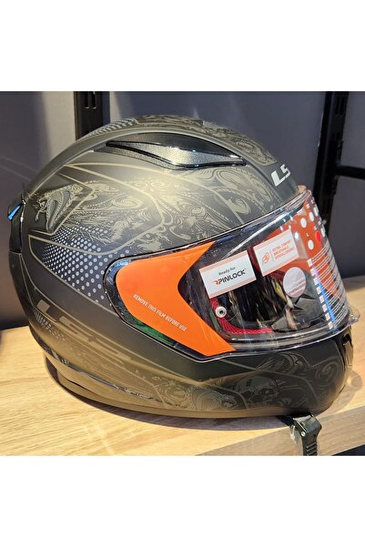 LS2 CRYPT MAT SİYAH KAPALI KASK