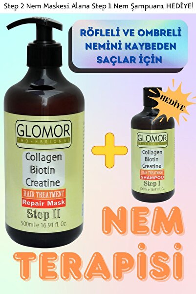 GLOMOR Nemlendirici Saç Maskesi Hair Repair Step 2 (HEDİYELİ)