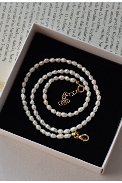 Bediabijou Doğal Arpa Inci Kolye