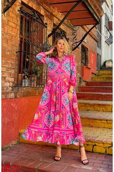 Natavan Rochie de vară din bumbac - Guler cămașă