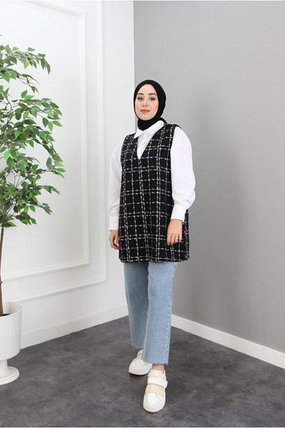 CNG MODA Women's Hijab Tweed Sweater