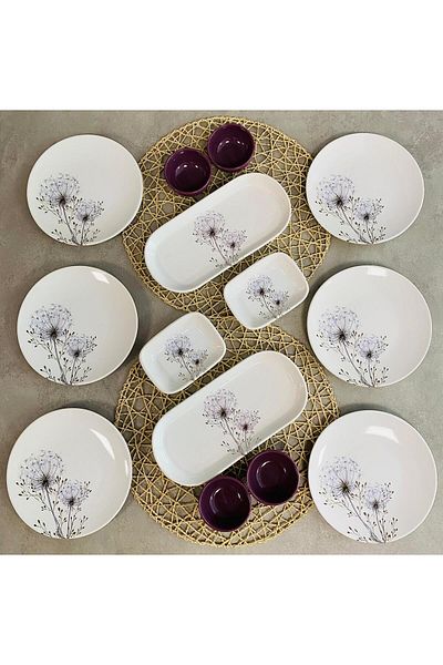 Keramika 14 Piece Breakfast Set for 6 People