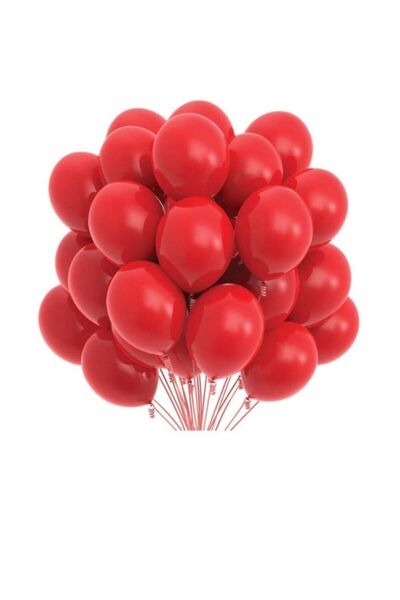 BAL10 DÜNYASI 20 Pieces Red Pastel Balloons